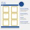 Avery Printable Square Labels, 3" x 3", Matte White, Pre-printed Metallic Gold Hanging Ornaments Design, Sure Feed Technology, Laser & Inkjet Compatible, 120 Total